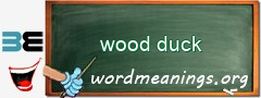 WordMeaning blackboard for wood duck